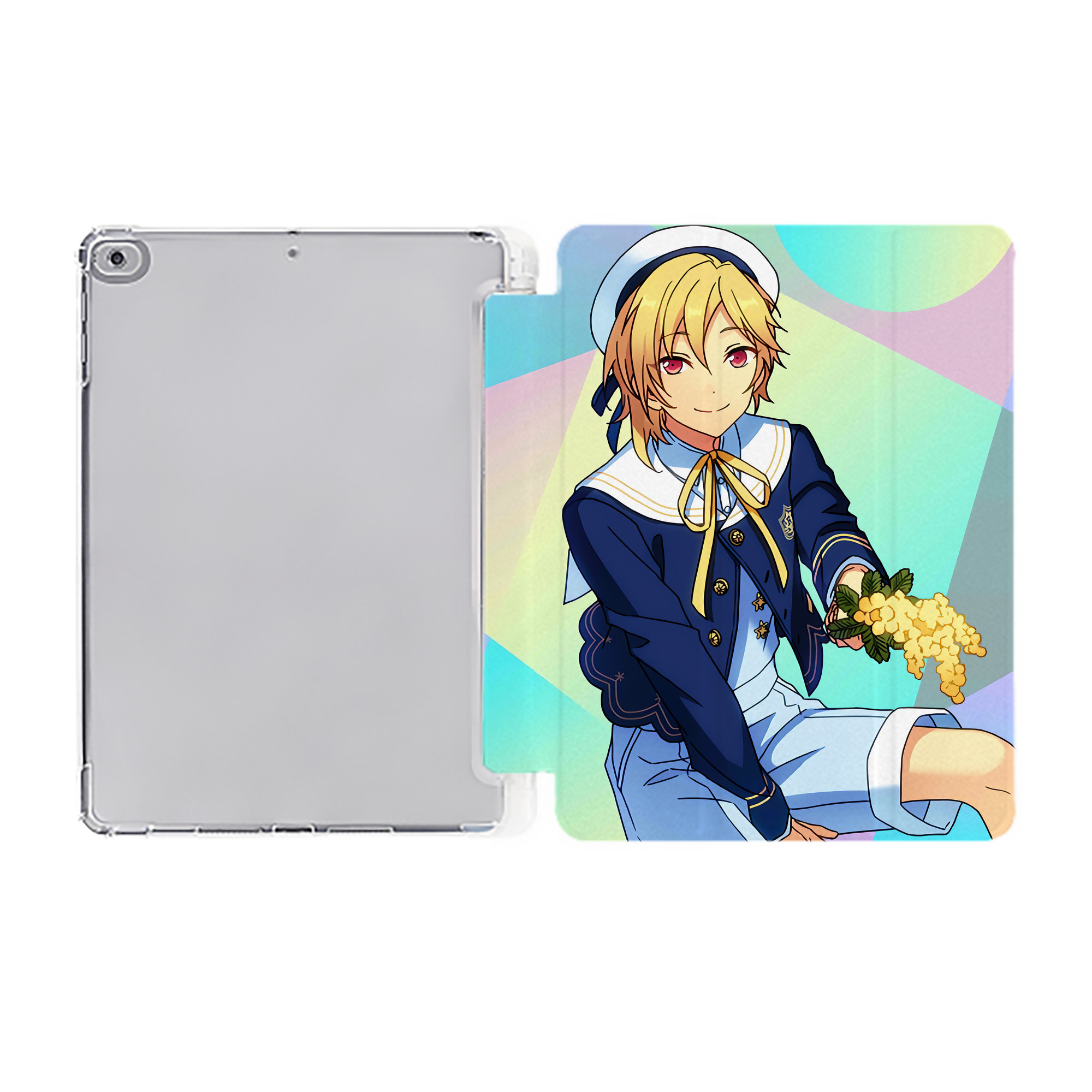 （画像用） あんさんぶるスターズ! Ensemble Stars IPad ケース ペン収納付き 三つ折りスタンド PUレザー×シリコン 対応機種9.5/10.5/10.9インチ